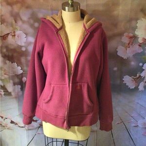 Dickies Pink and Tan Fleece hoodie Jacket